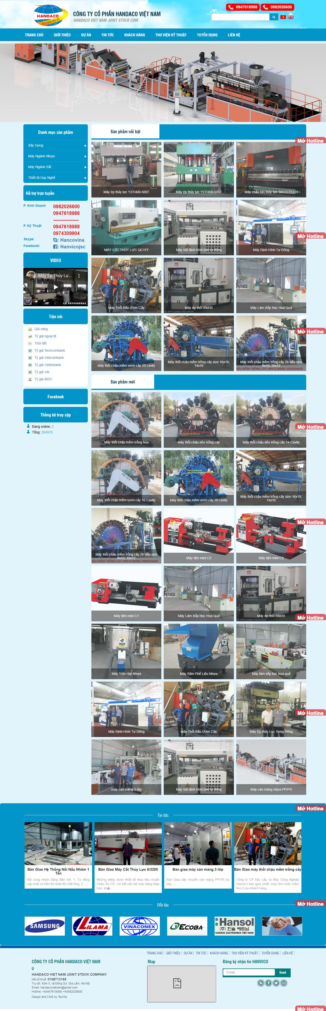 Thiết kế Web sản xuất nhựa maycongnghiepmienbac.com