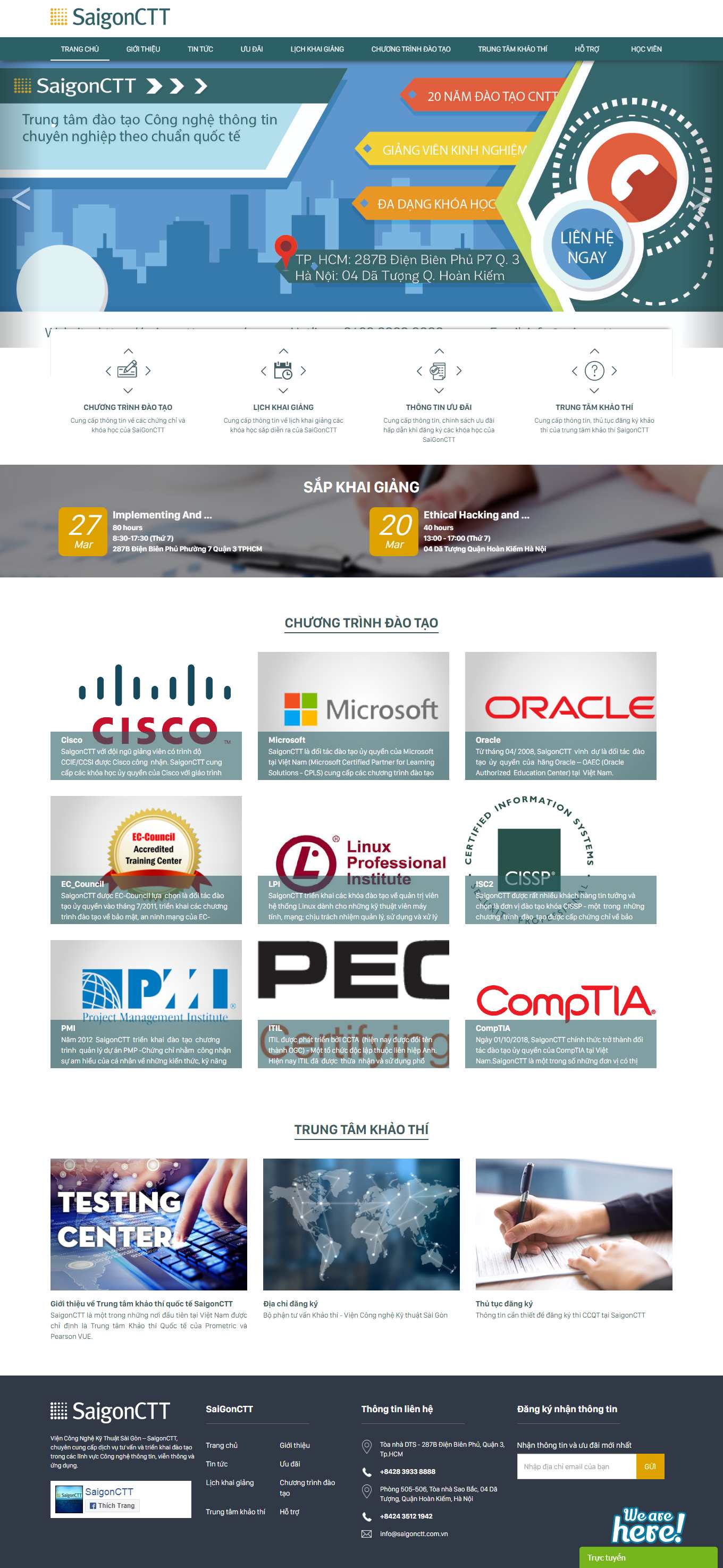 Thiết kế Web công nghệ thông tin saigonctt.com.vn