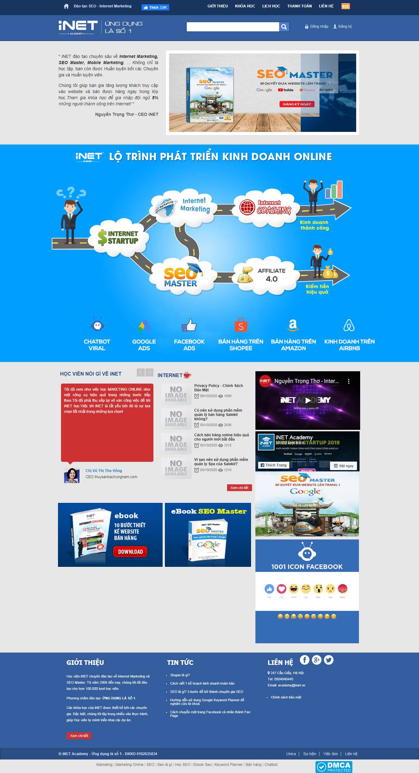 Thiết kế Web công nghệ thông tin inet.edu.vn