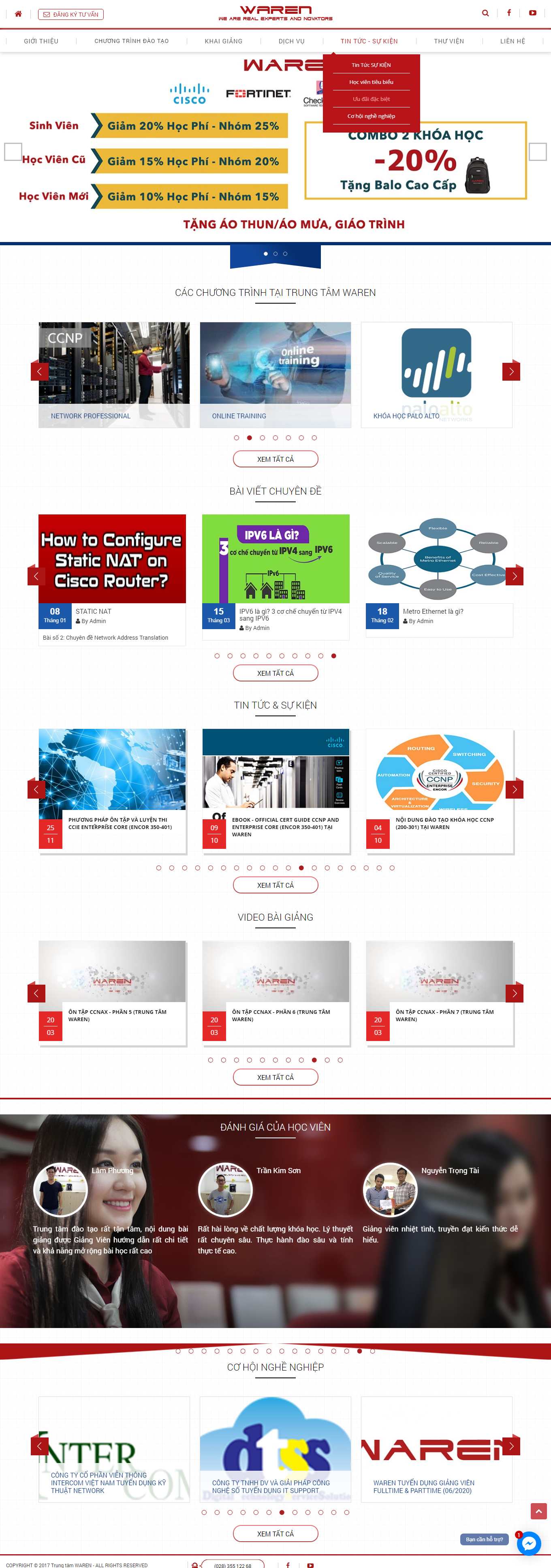 Thiết kế Web công nghệ thông tin waren.vn