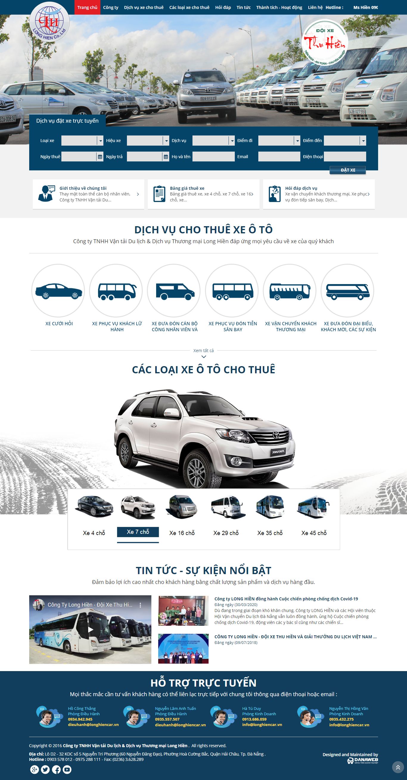 Thiết kế Web tập đoàn thuexedanangmientrung.com.vn