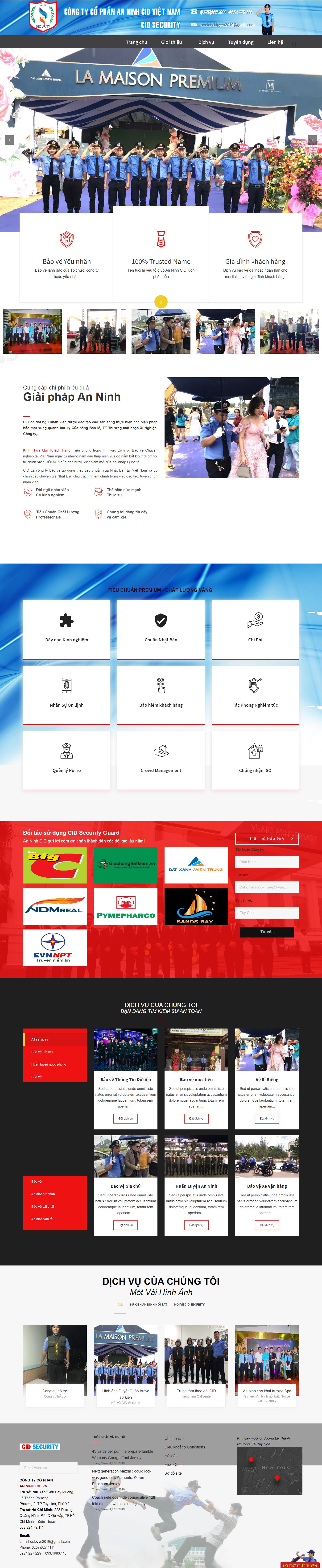 Thiết kế Web tập đoàn anninhcid.com