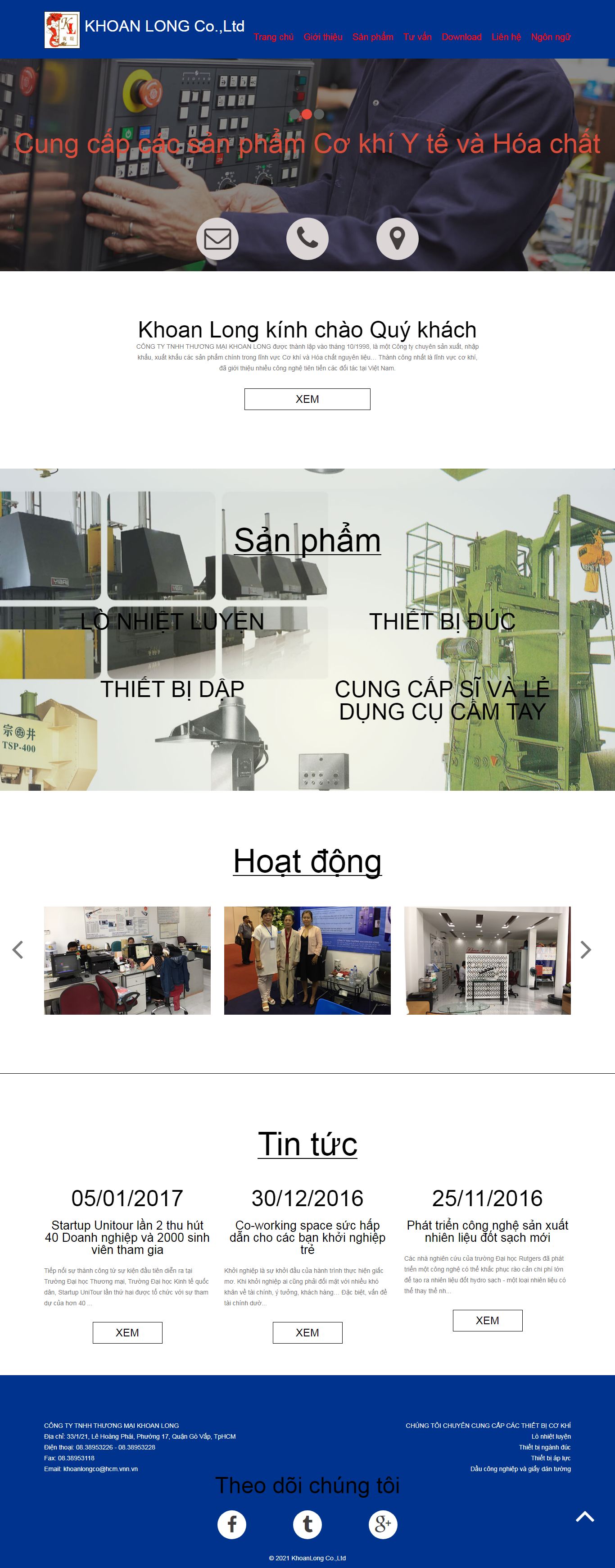 Thiết kế Web tập đoàn khoanlong.com