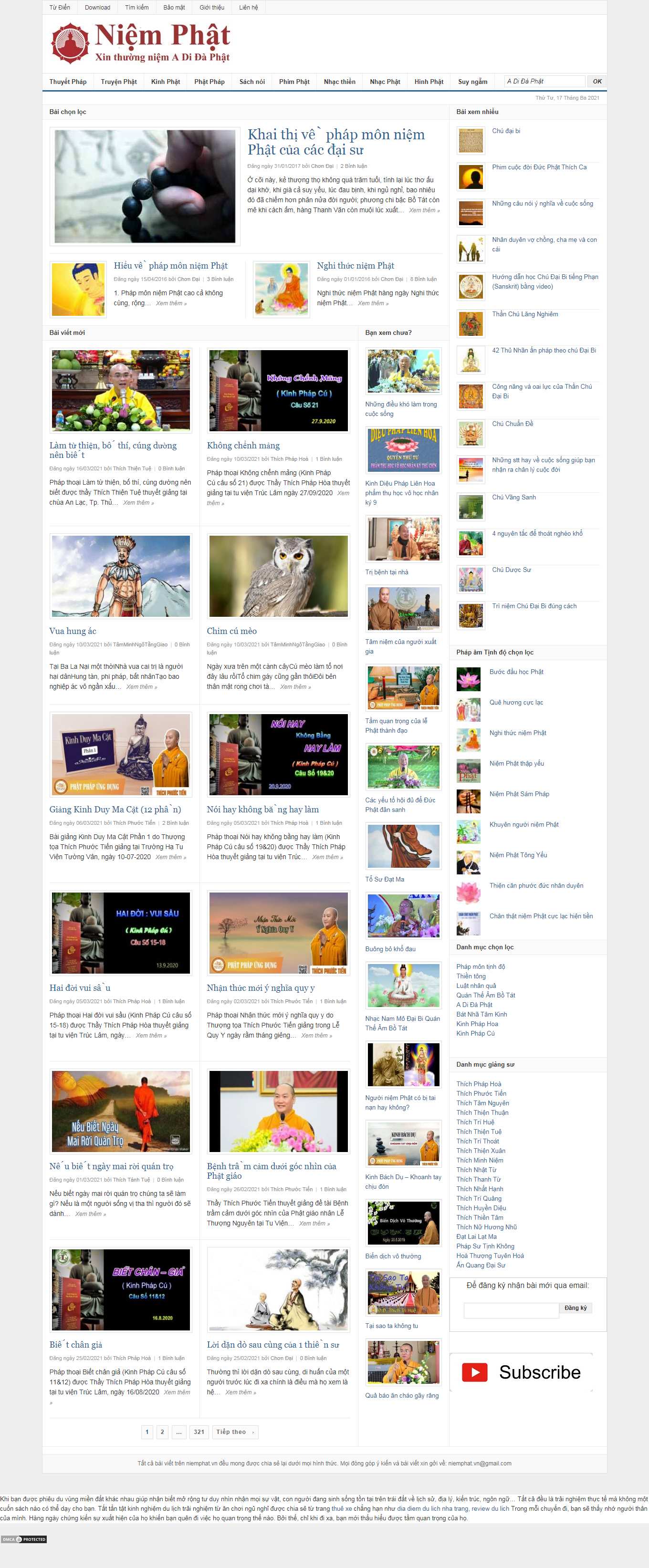 Thiết kế Web phật giáo niemphat.vn