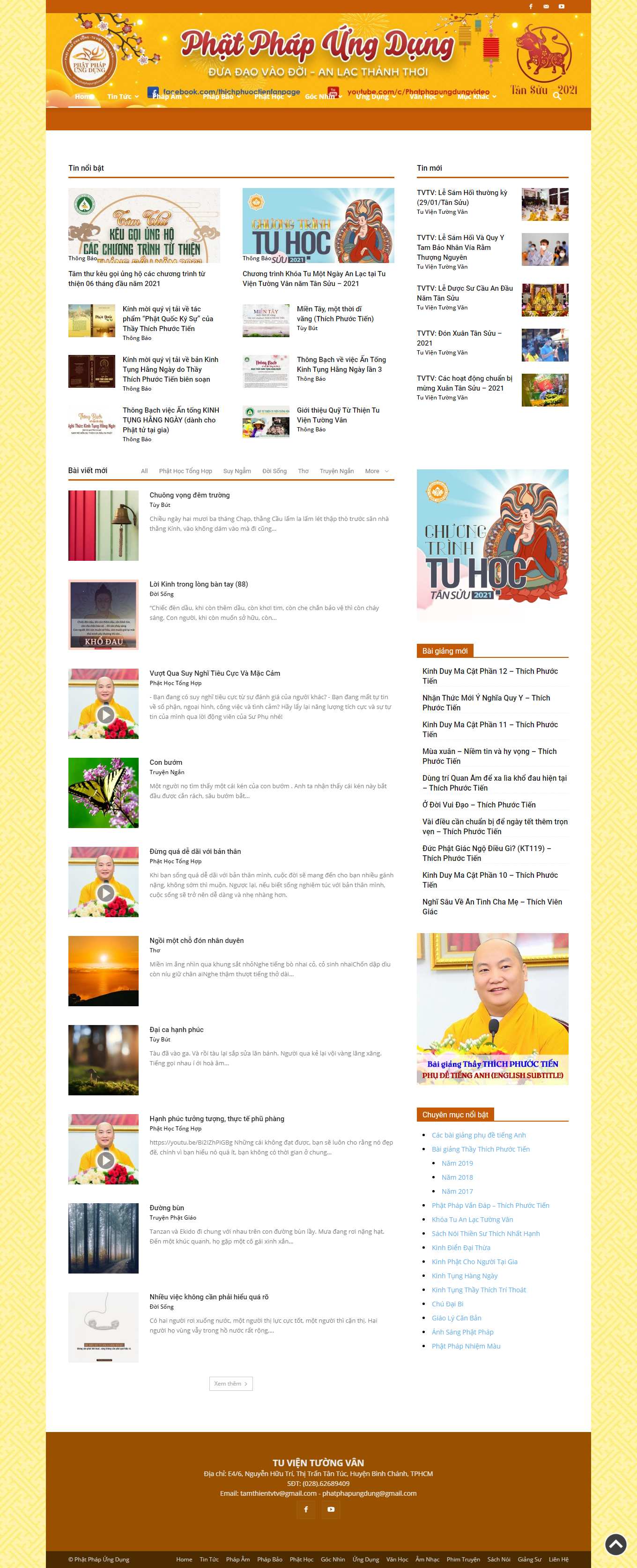 Thiết kế Web phật giáo phatphapungdung.com