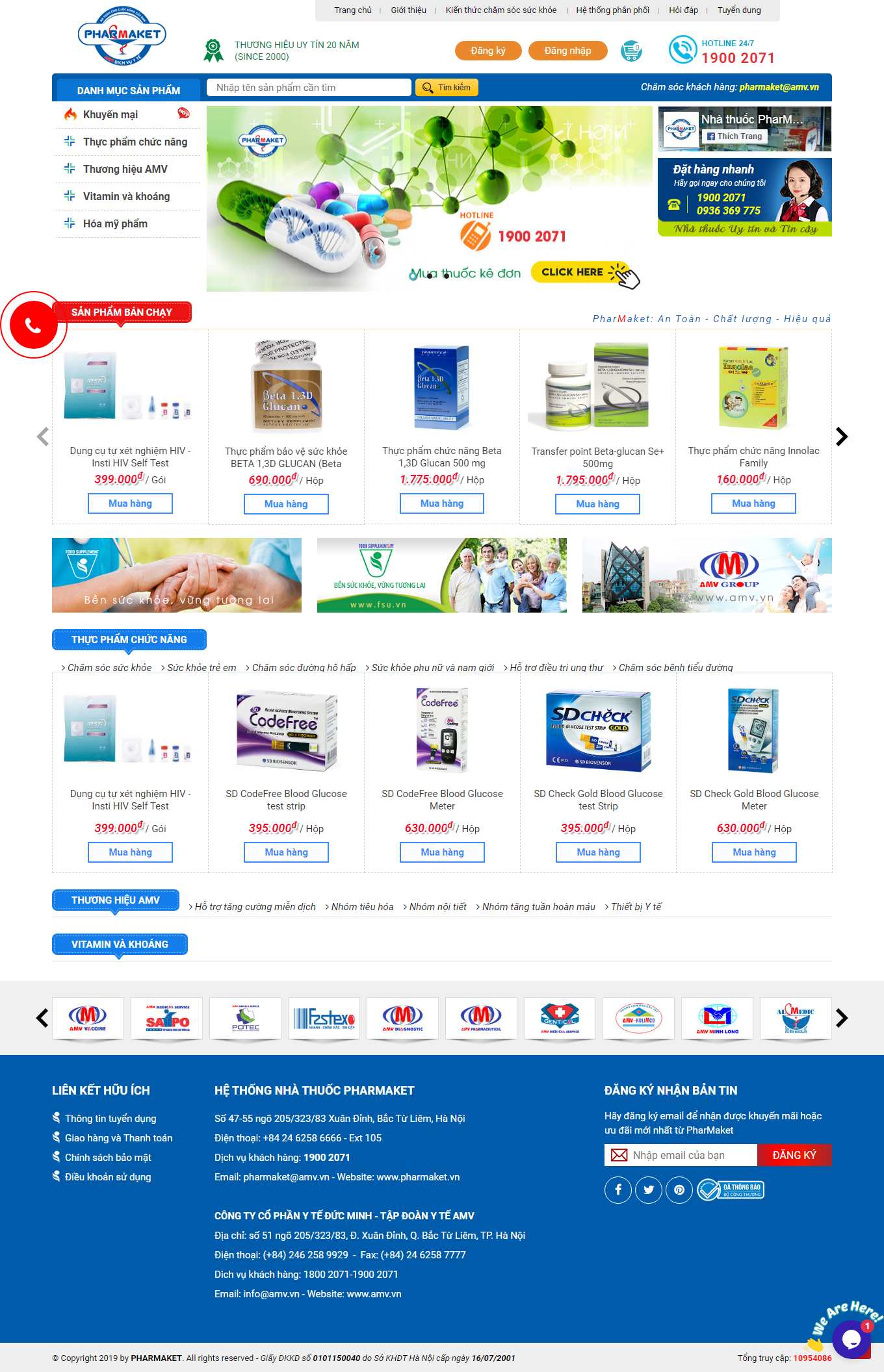 Thiết kế Web hiệu thuốc pharmaket.vn