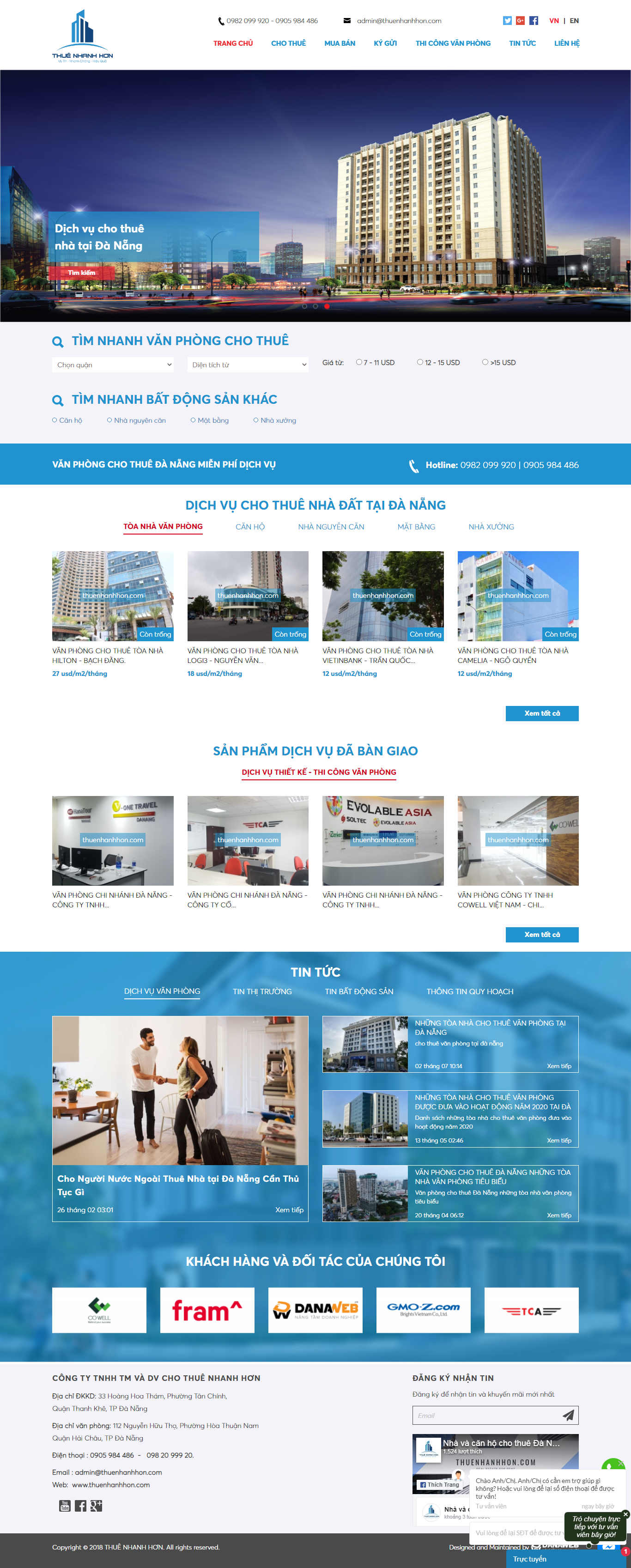 Thiết kế Web bất động sản thuenhanhhon.com