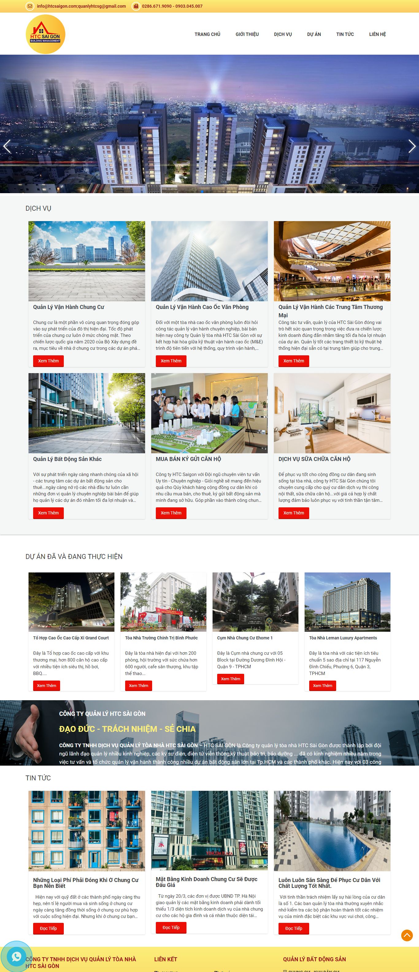 Thiết kế Web bất động sản htcsaigon.com