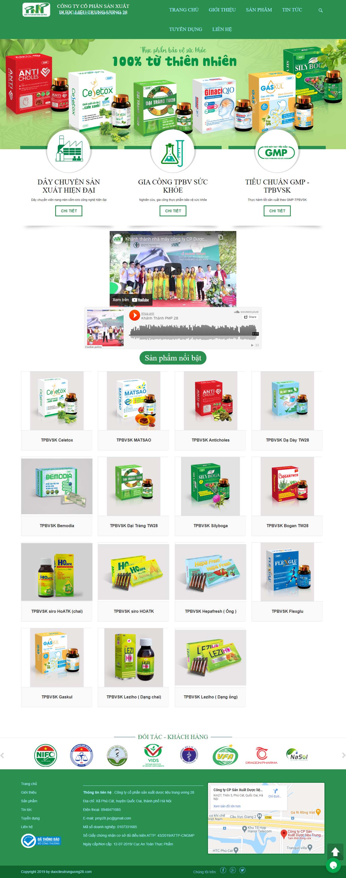 Thiết kế Web giới thiệu công ty duoclieutrunguong28.com