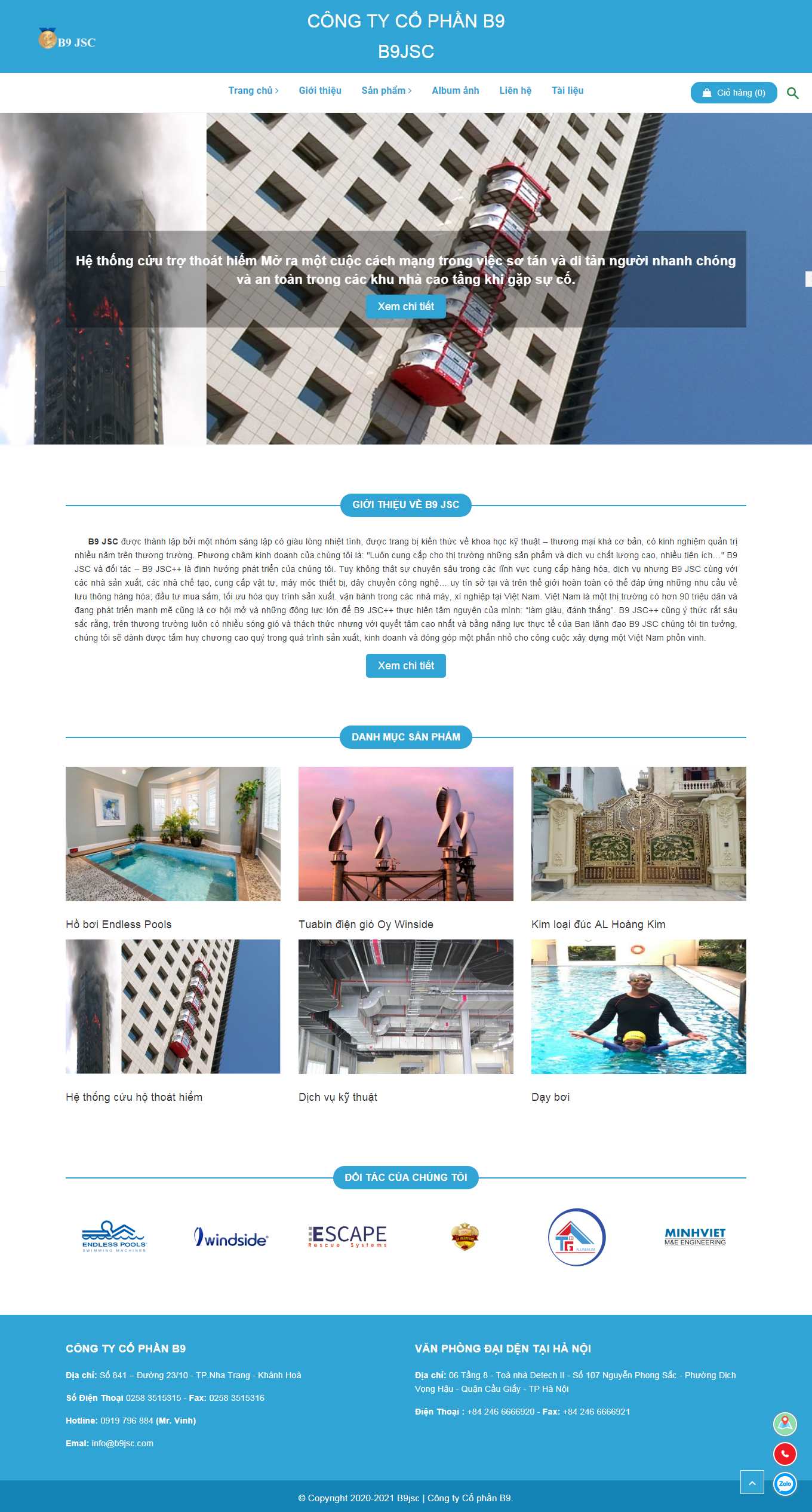 Thiết kế Web bể bơi b9jsc.com