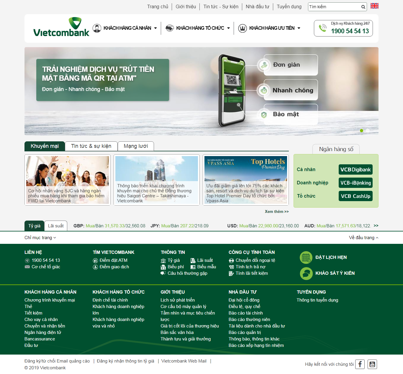 Thiết kế Web tài chính portal.vietcombank.com.vn