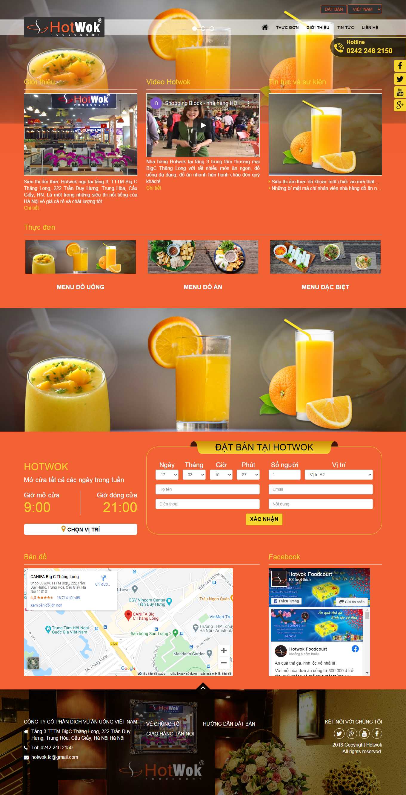 Thiết kế Web bán đồ ăn vặt hotwok.com.vn