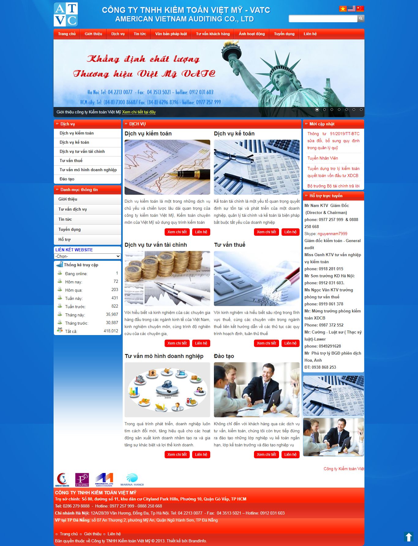 Thiết kế Web kế toán vietmyaudit.com.vn