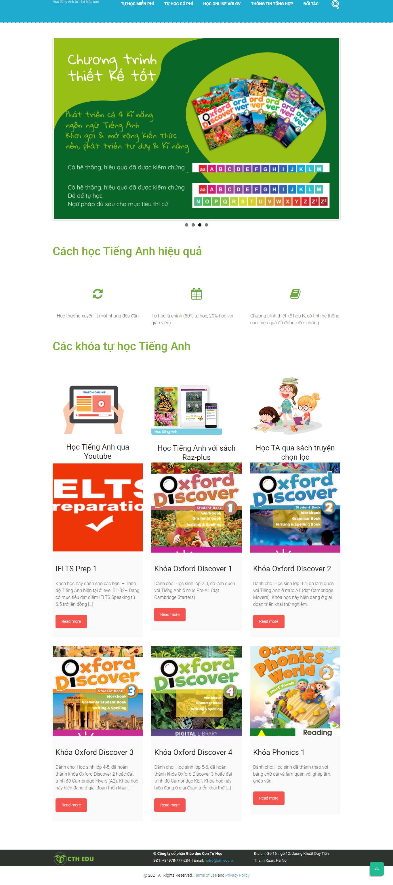 Thiết kế Web trường cấp 1 cth.edu.vn