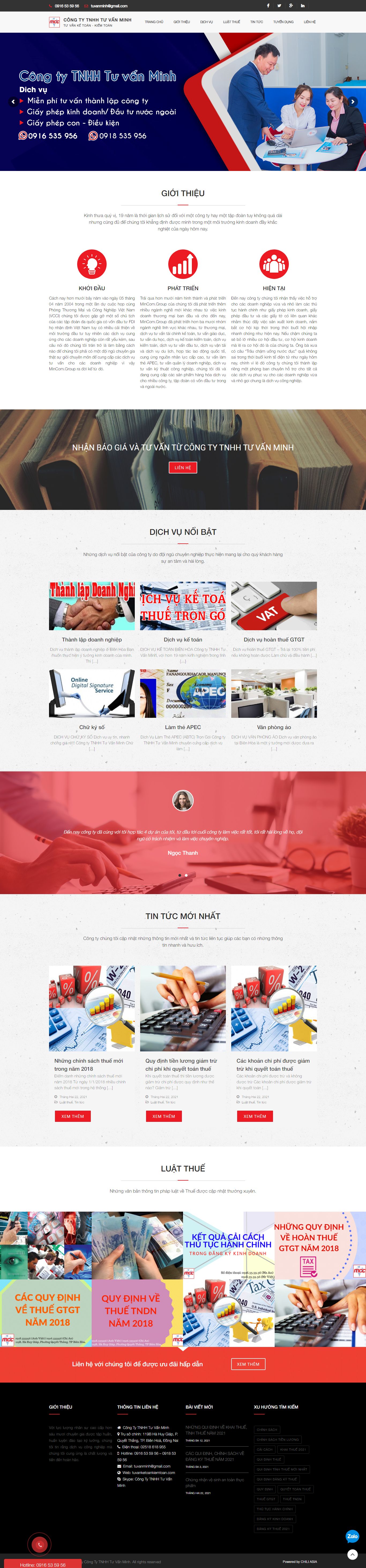 Thiết kế Web kế toán tuvanketoankiemtoan.com