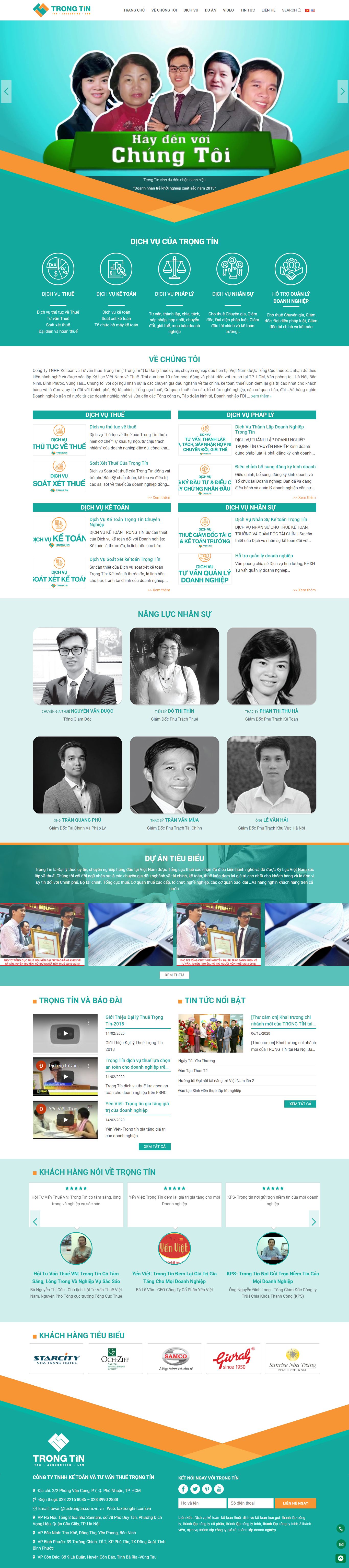 Thiết kế Web kế toán taxtrongtin.com.vn