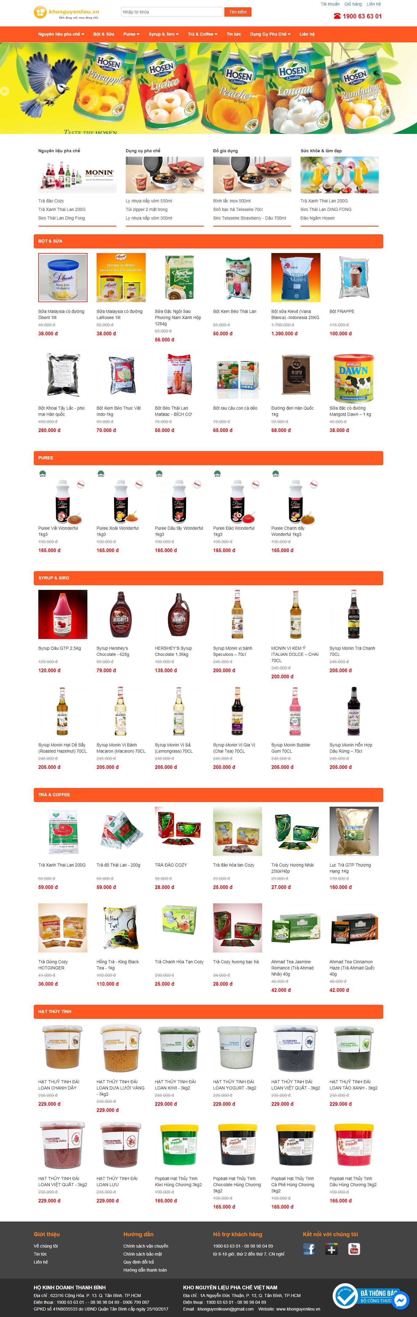 Thiết kế Web bán đồ ăn vặt khonguyenlieu.vn