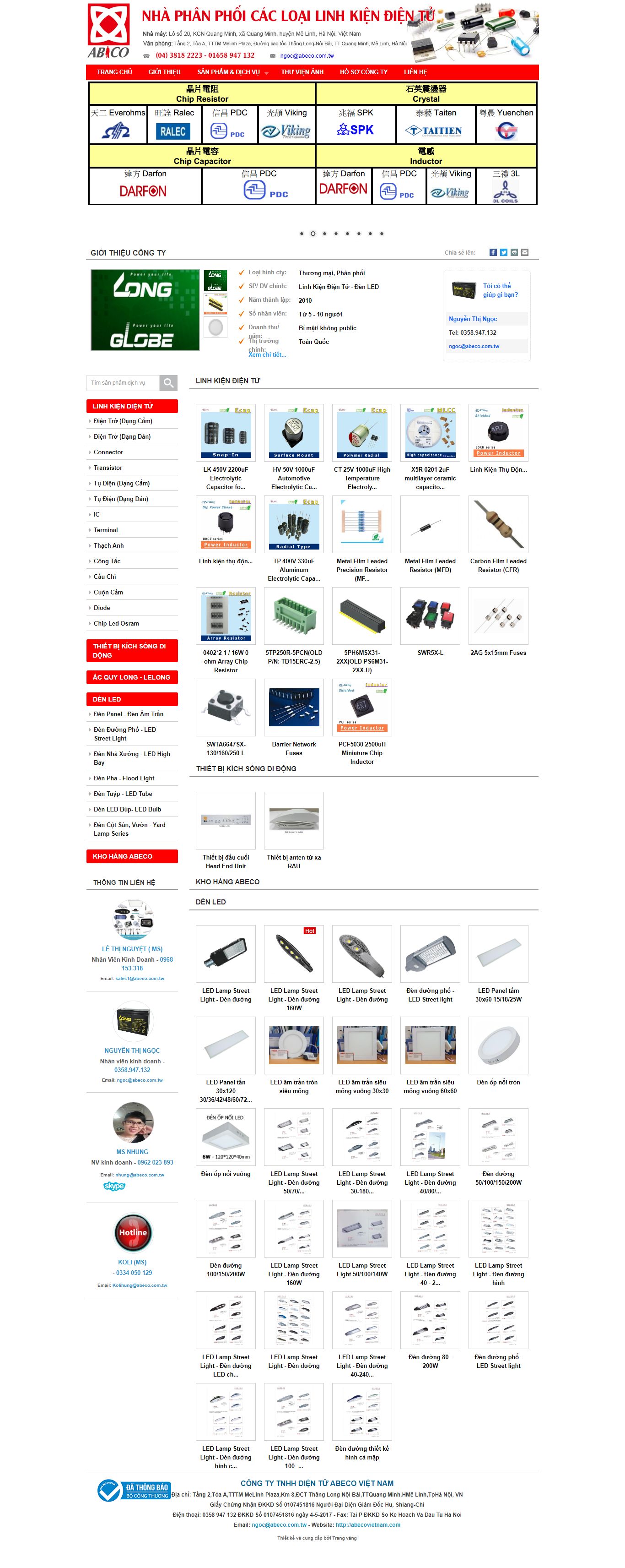 Thiết kế Web điện tử abecovietnam.com