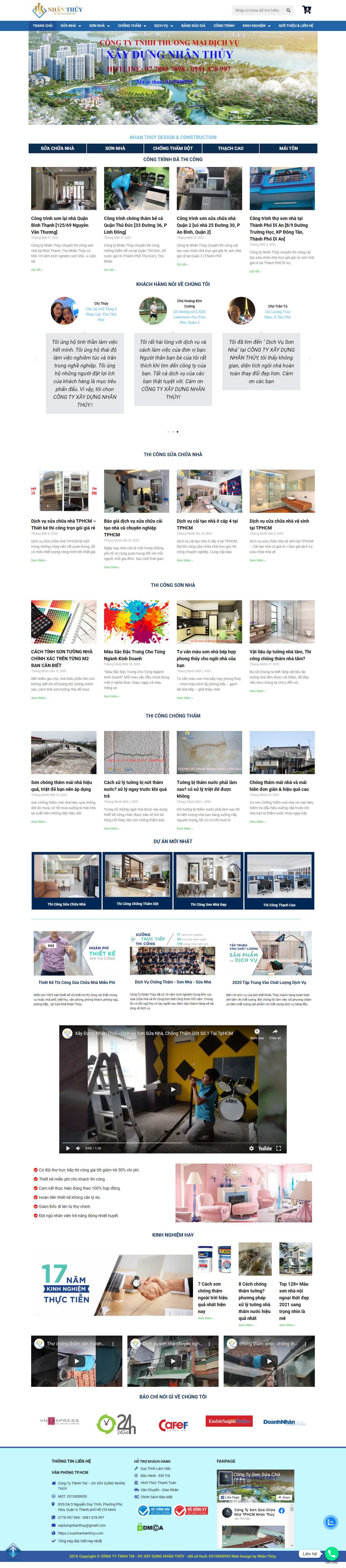 Thiết kế Web bán sơn suanhanhanthuy.com