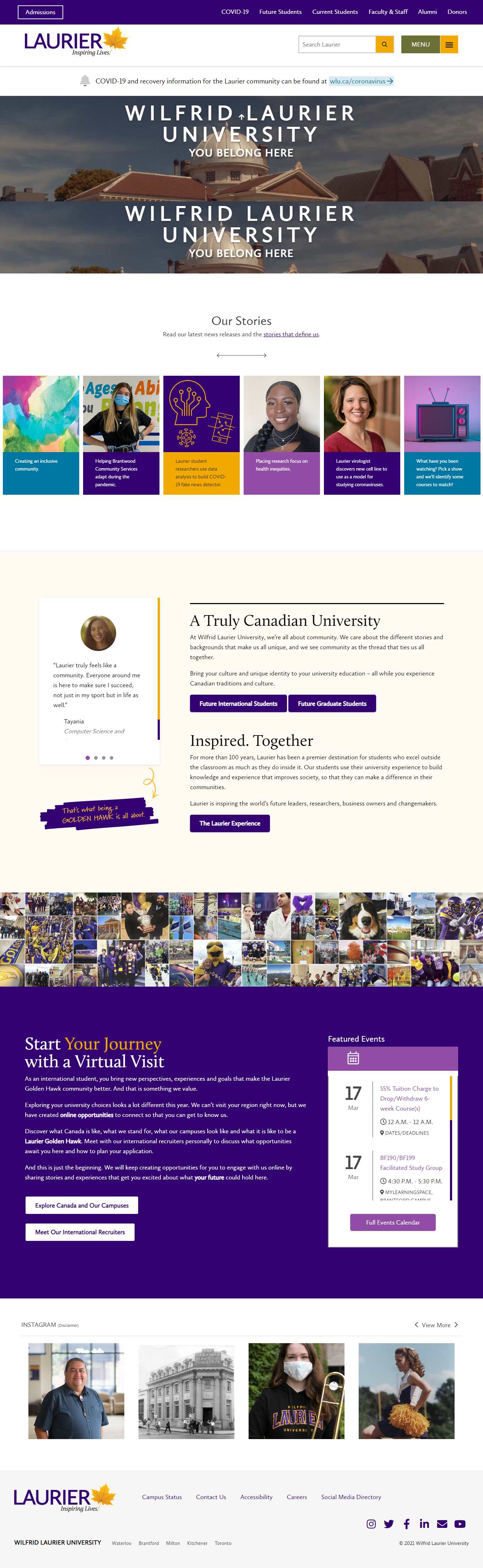 Thiết kế Web du học nước ngoài wlu.ca