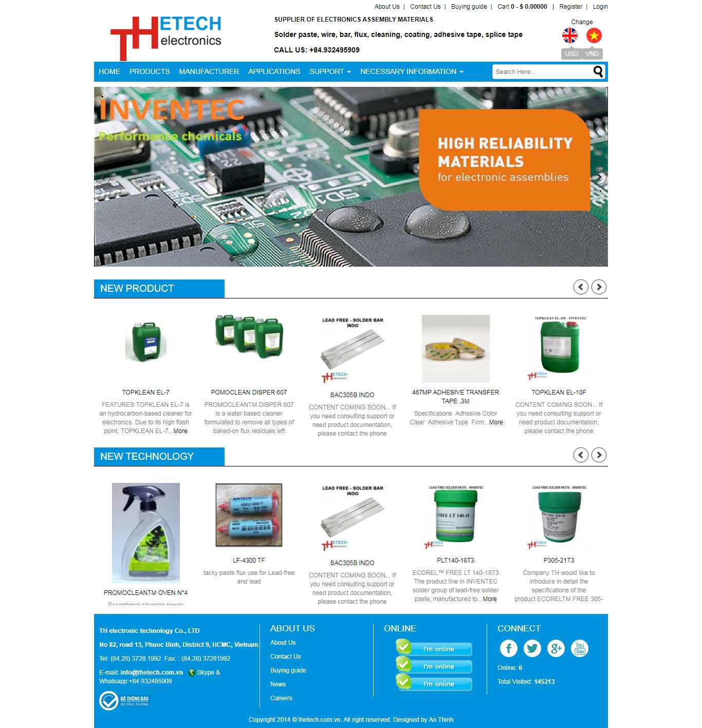 Thiết kế Web điện tử thetech.com.vn