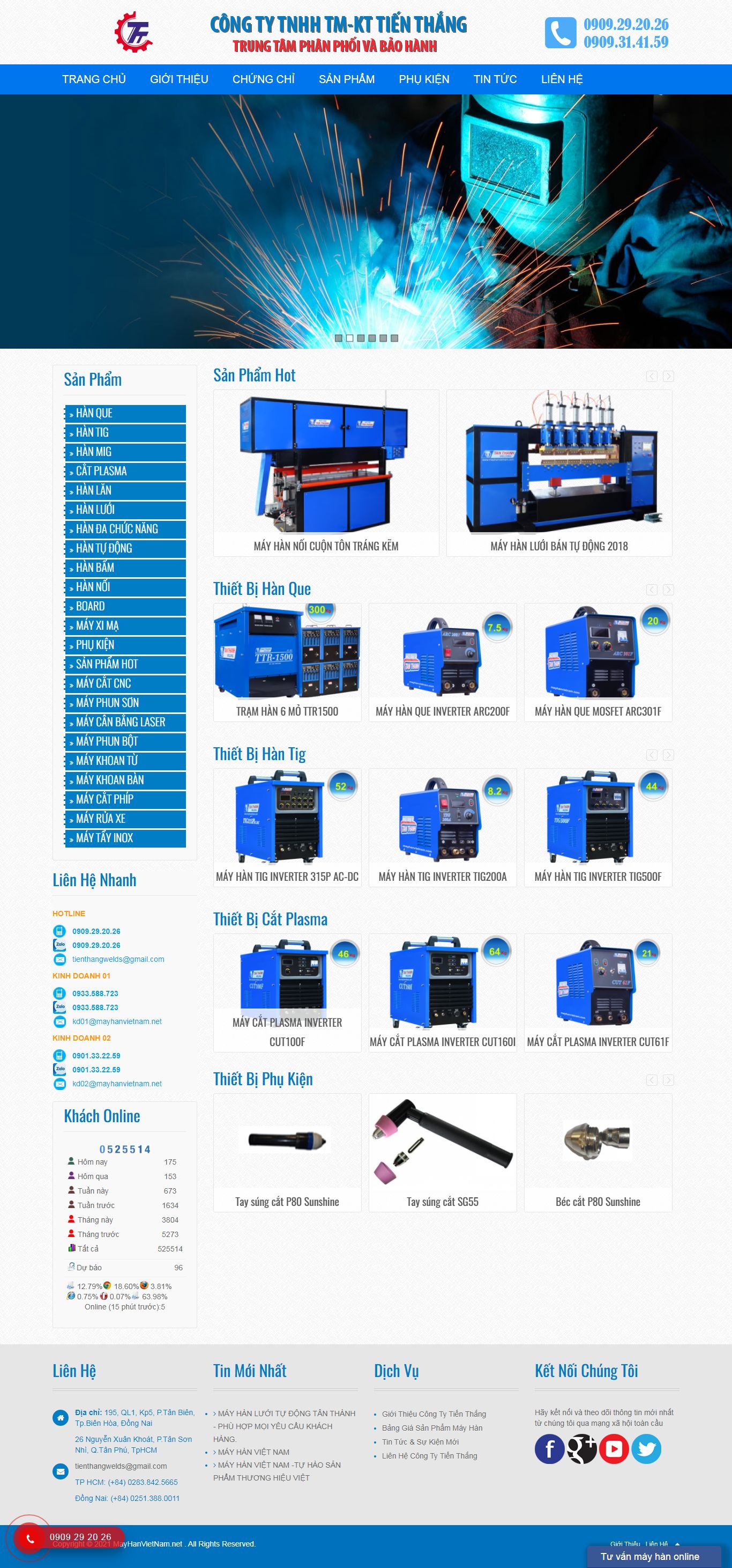 Thiết kế Web điện tử mayhantanthanh.net