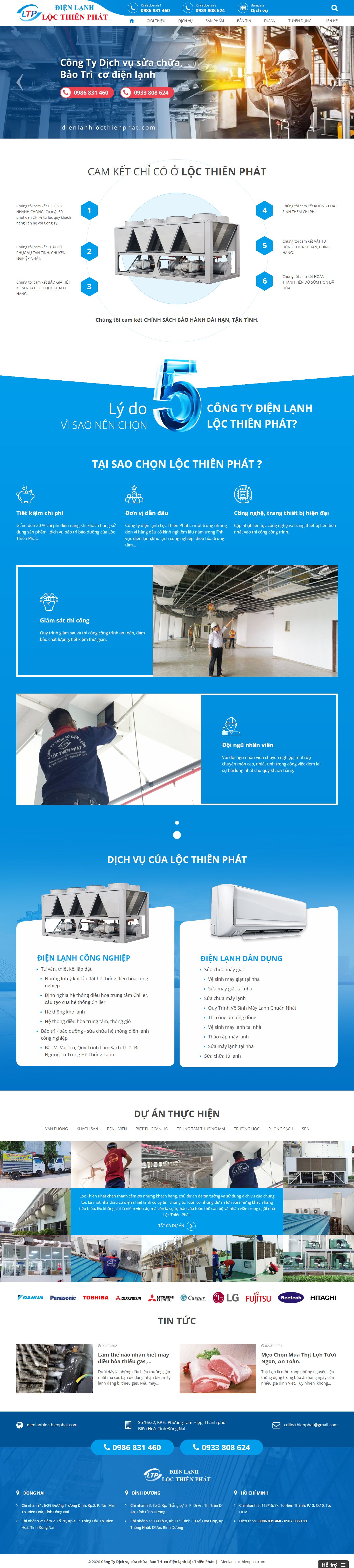 Thiết kế Web miễn phí dienlanhlocthienphat.com