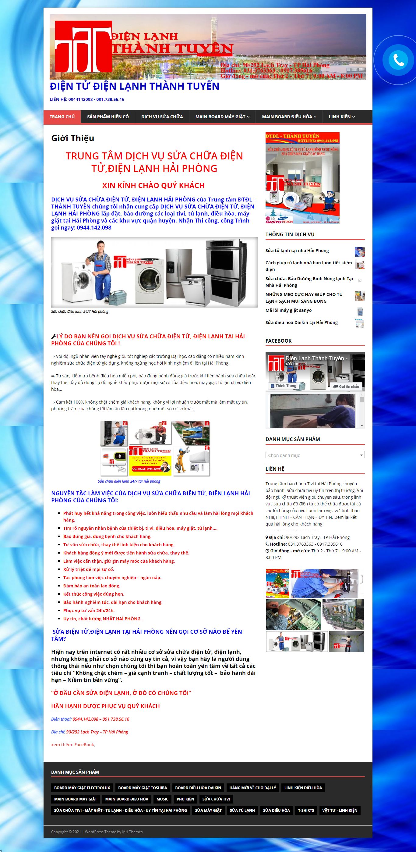 Thiết kế Web cao cấp dientudienlanhthanhtuyen.com