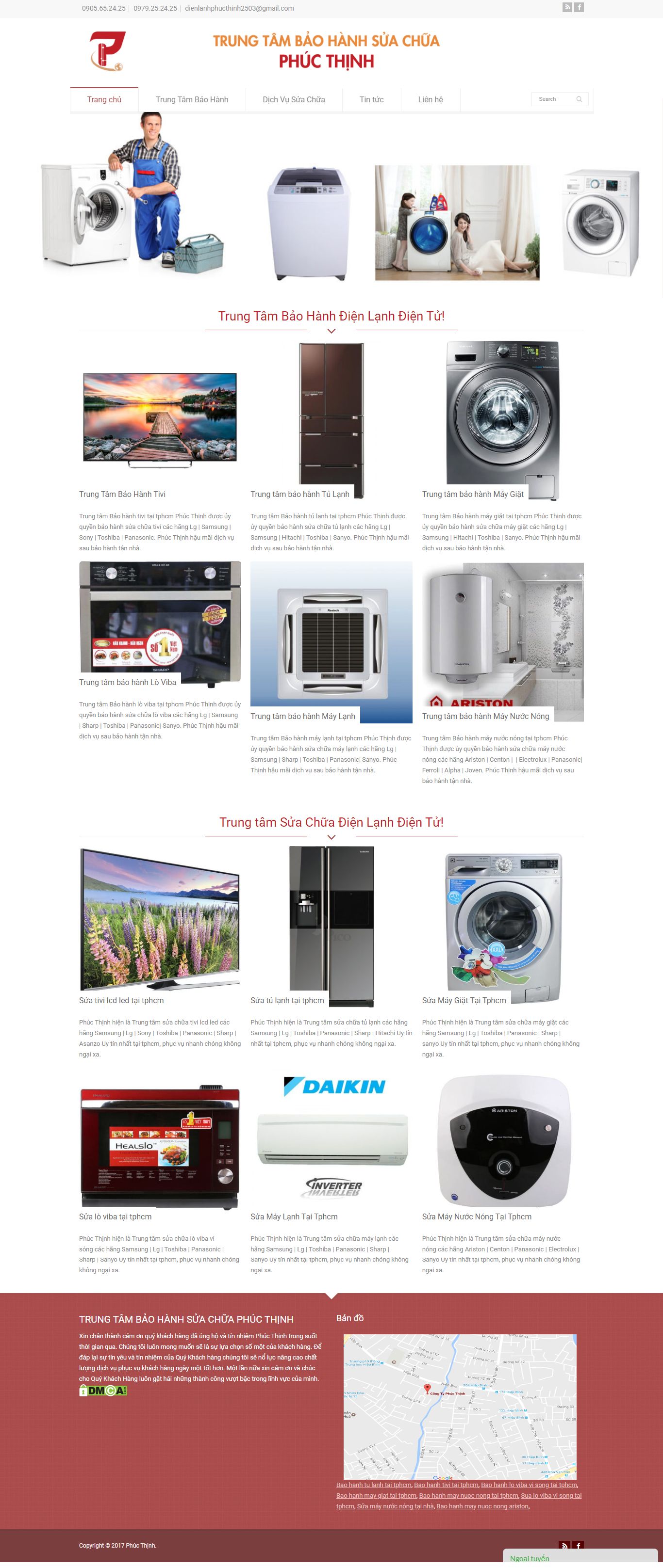 Thiết kế Web cao cấp dienlanhphucthinh.com