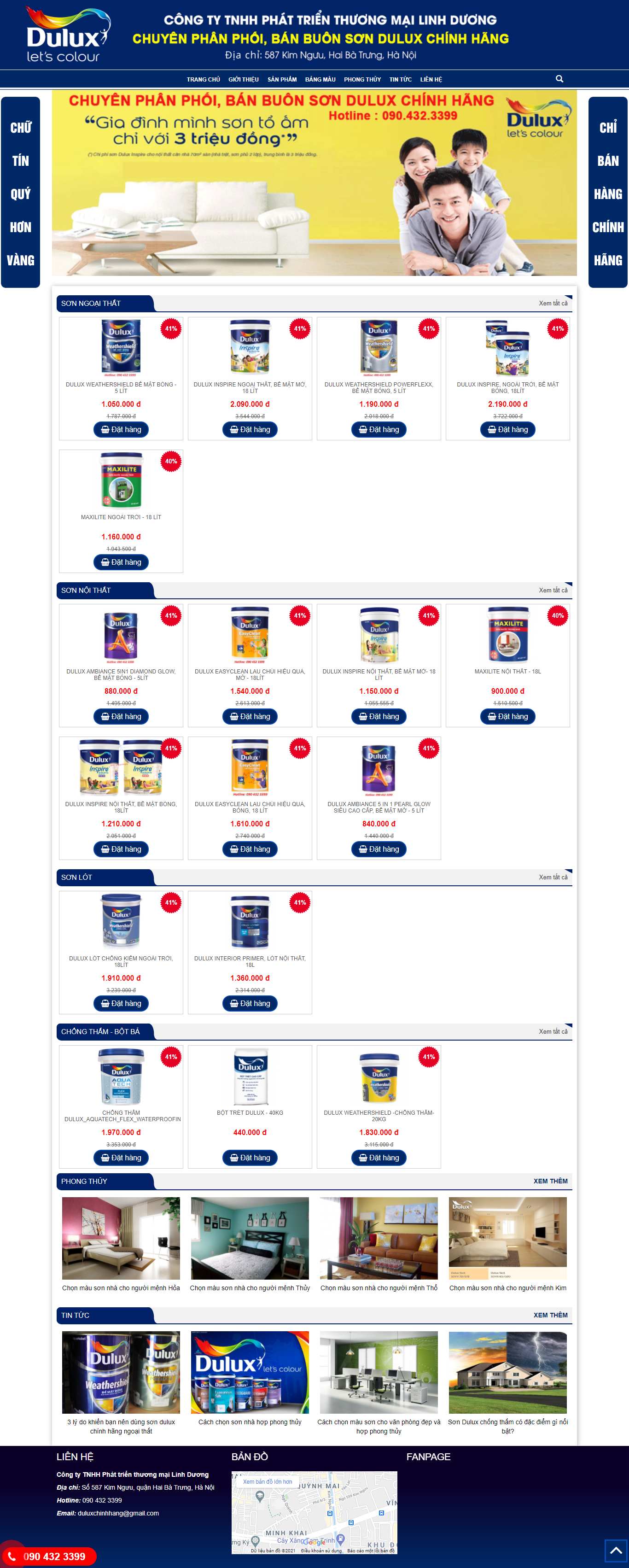 Thiết kế Web bán sơn duluxpaint.vn