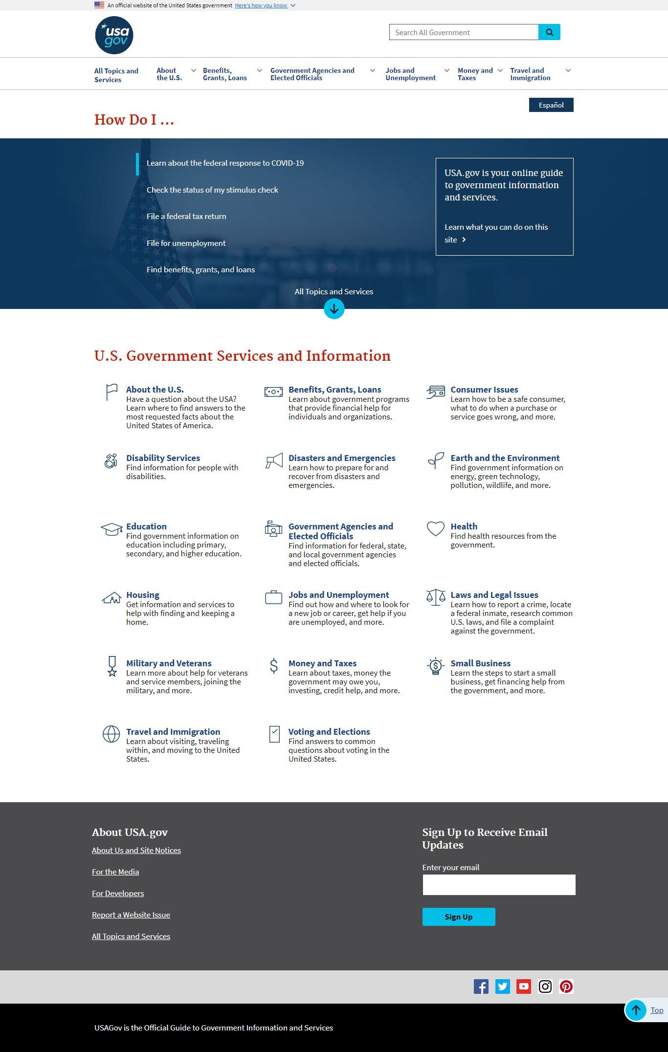 Thiết kế Web nhà nước usa.gov