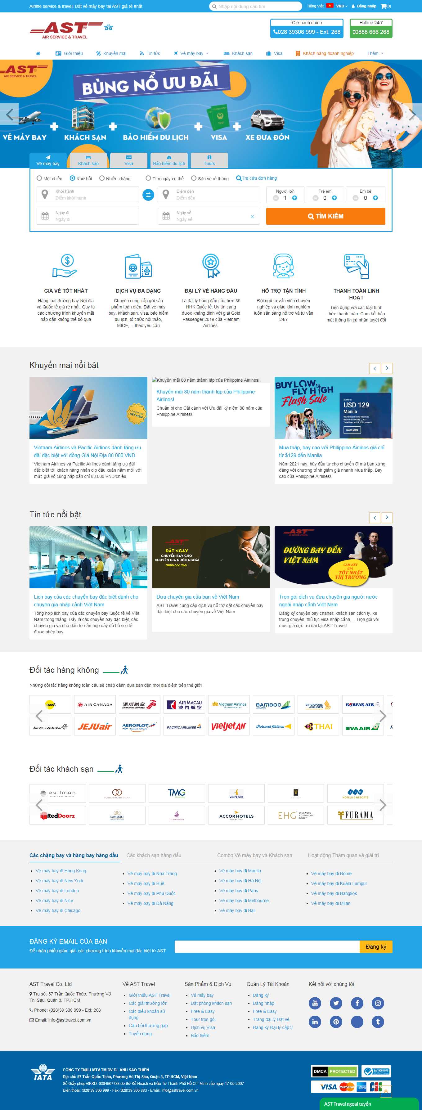 Thiết kế Web vé máy bay giá rẻ ast.com.vn