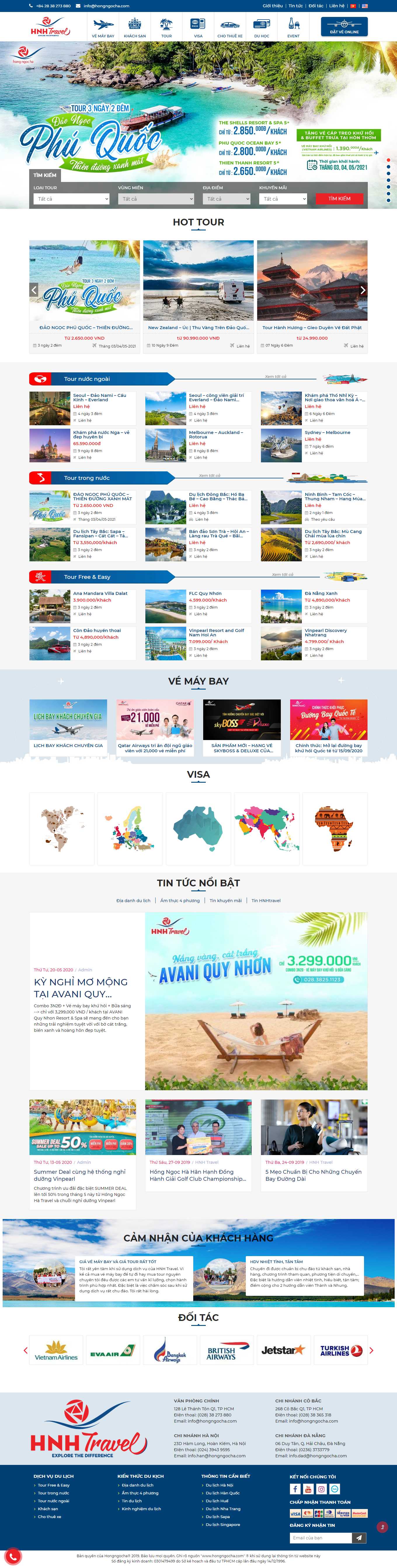 Thiết kế Web vé máy bay giá rẻ hongngocha.com