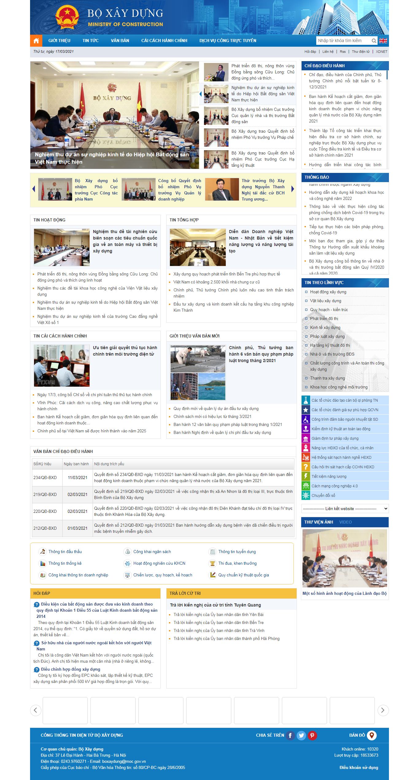 Thiết kế Web nhà nước moc.gov.vn