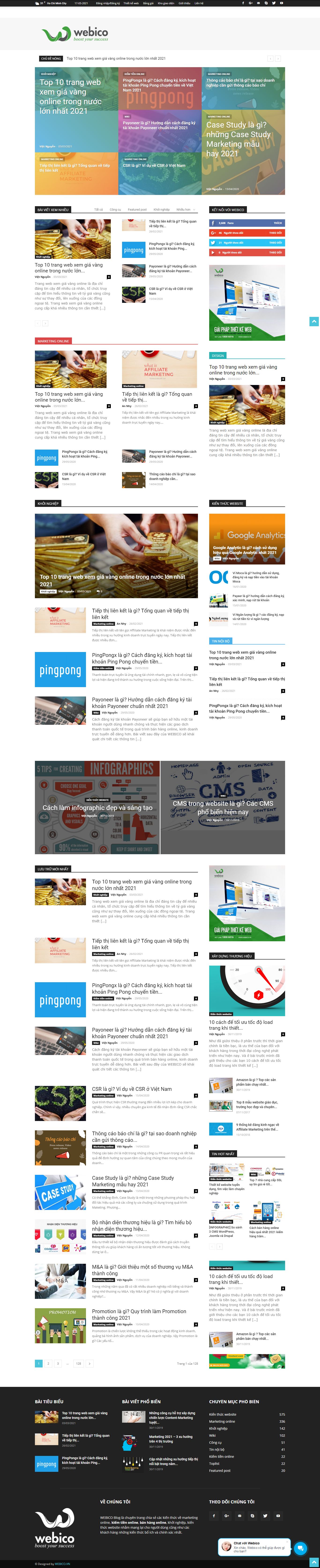Thiết kế Web cá nhân blog.webico.vn