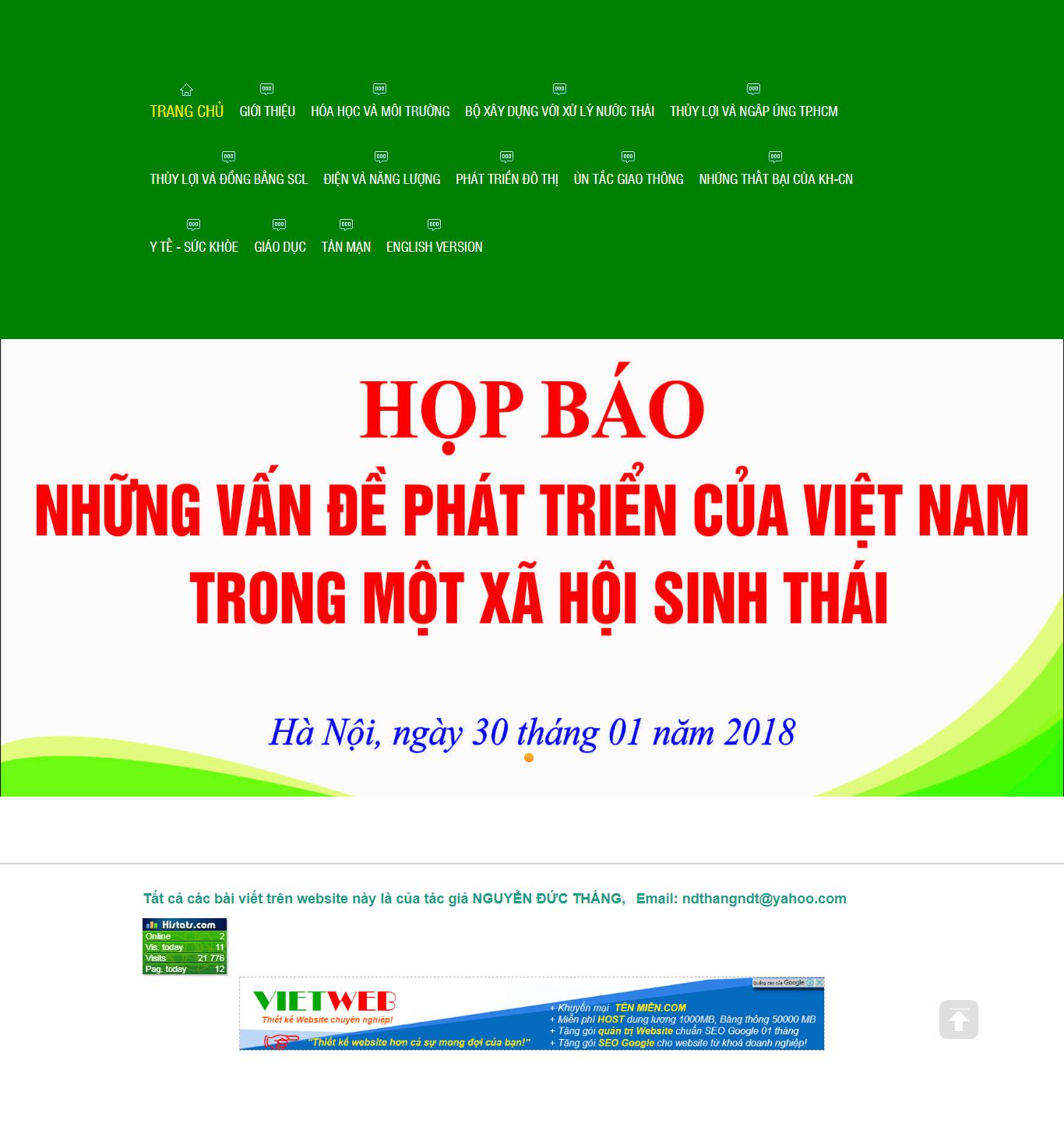 Thiết kế Web cá nhân nguyenducthang.vn
