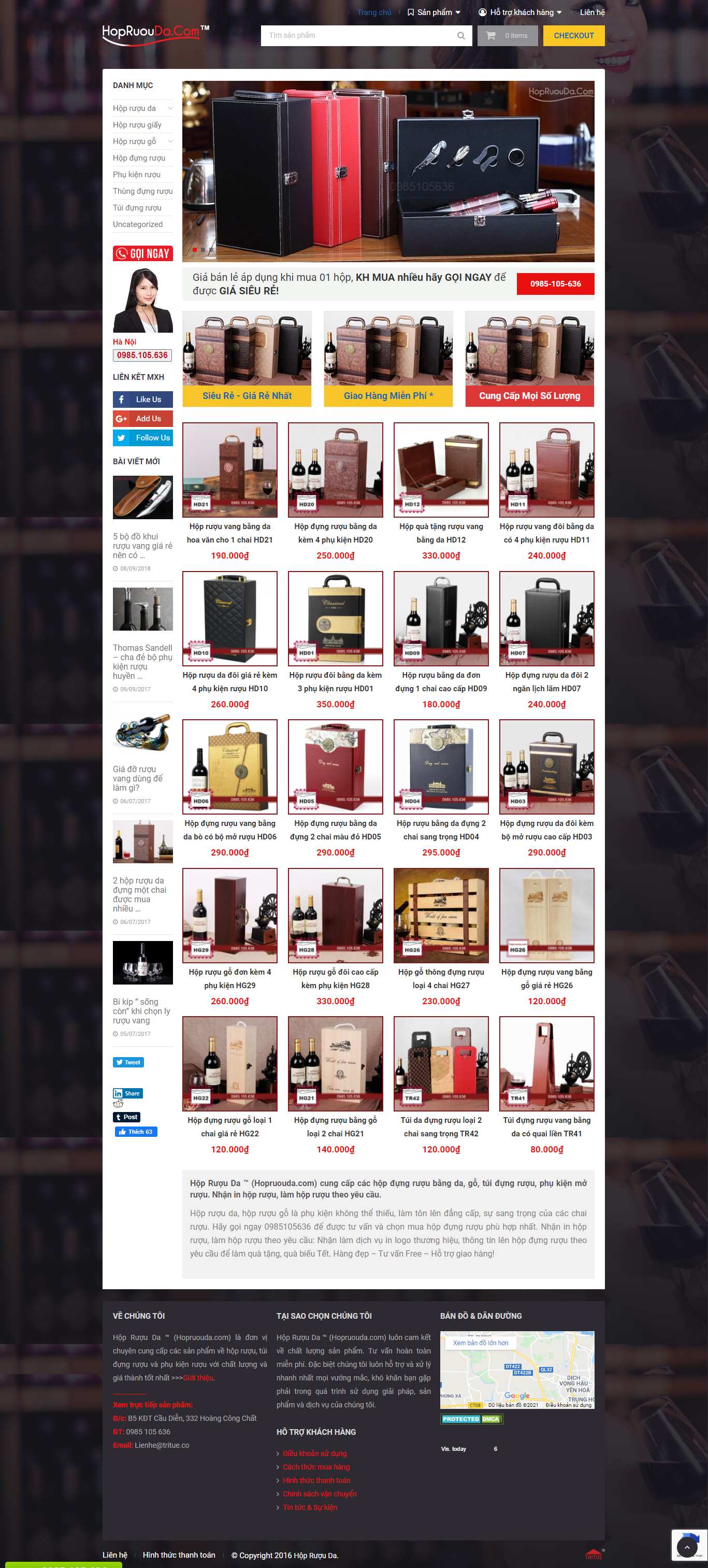 Thiết kế Web bán rượu bia hopruouda.com