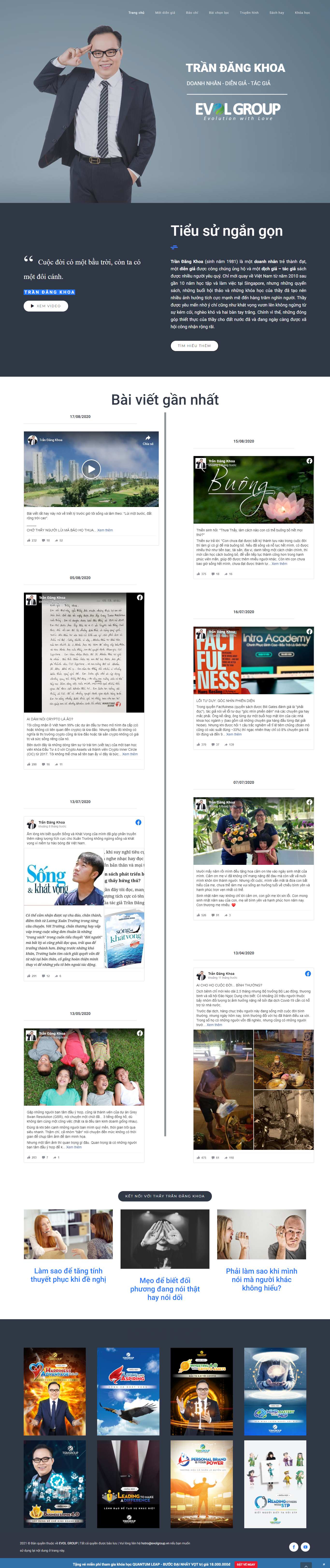 Thiết kế Web người nổi tiếng trandangkhoa.vn