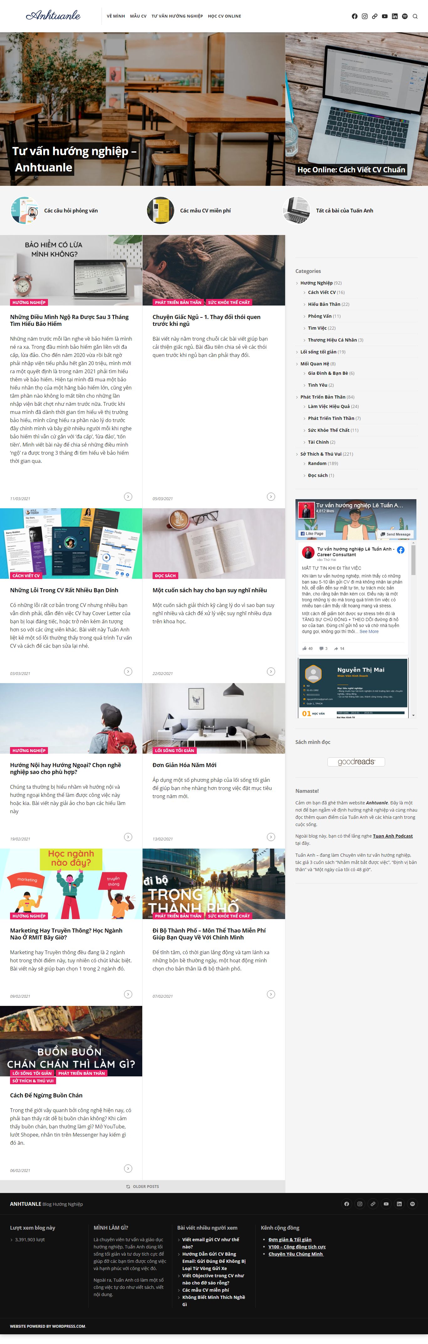 Thiết kế Web người nổi tiếng anhtuanle.com