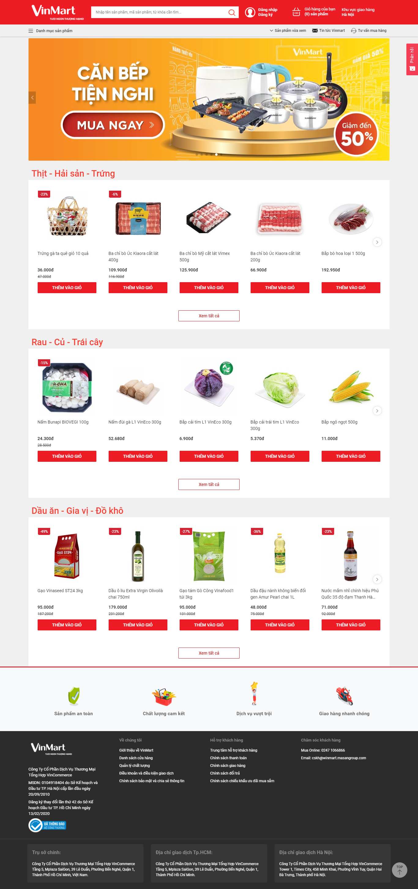 Thiết kế Web cửa hàng vinmart.com