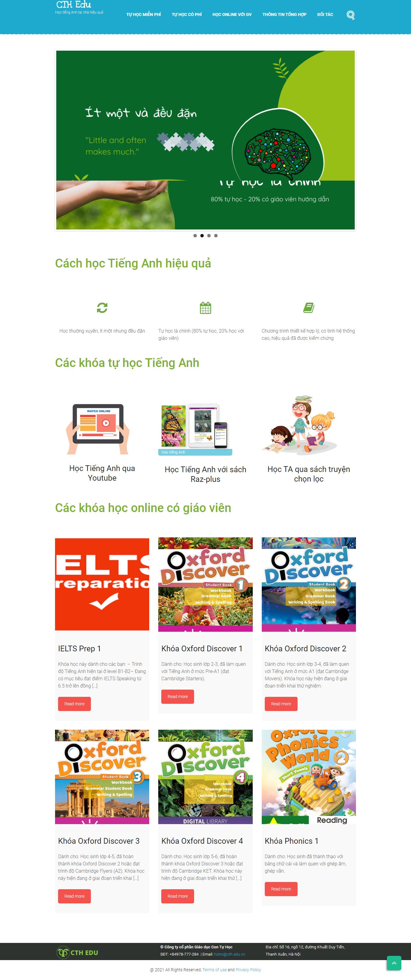 Thiết kế Web trường mầm non cth.edu.vn