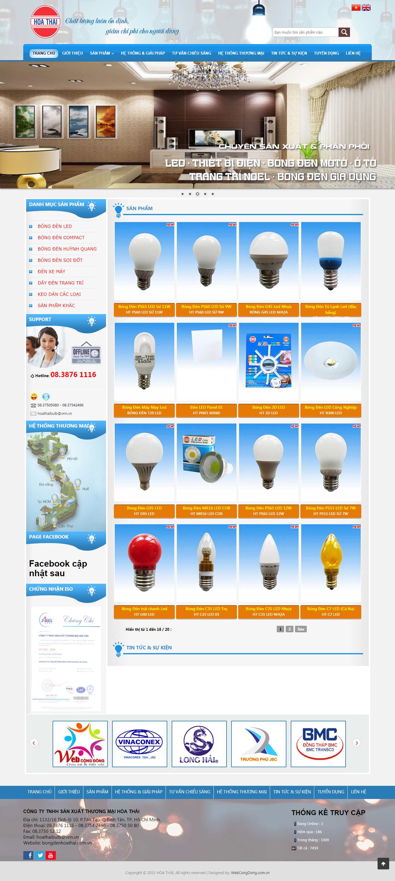 Thiết kế Web wordpress bongdenhoathai.com.vn