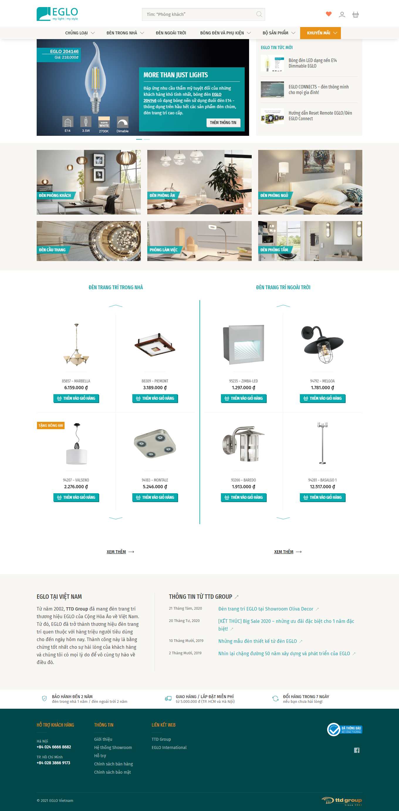 Thiết kế Web wordpress eglo.vn