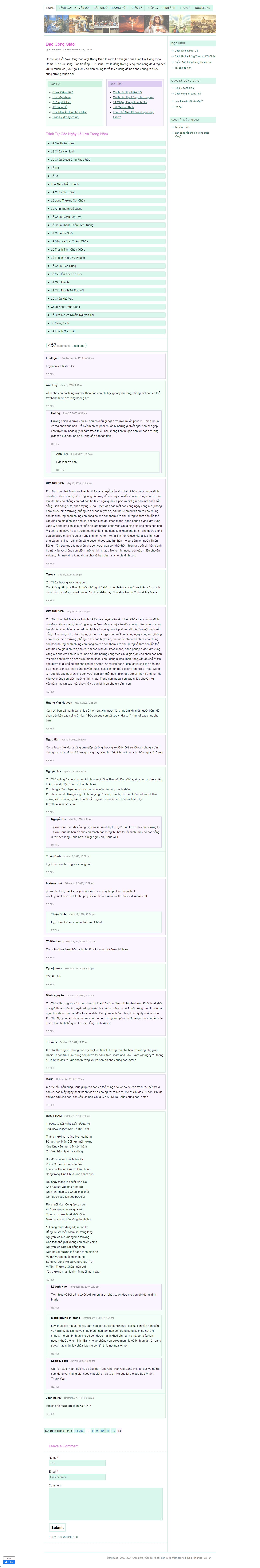 Thiết kế Web công giáo conggiao.org