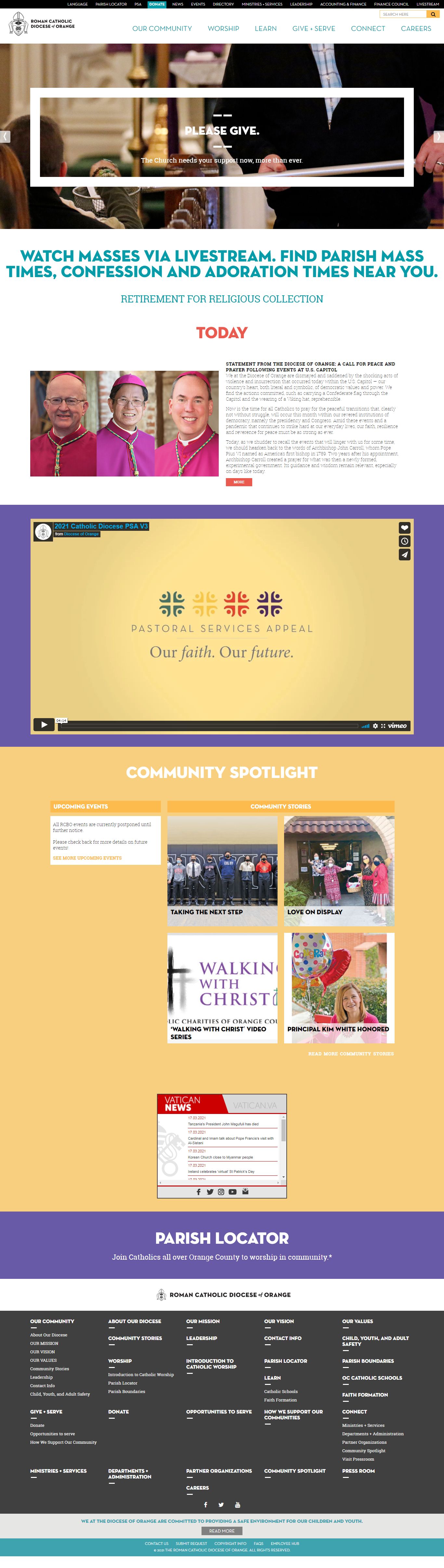 Thiết kế Web công giáo rcbo.org