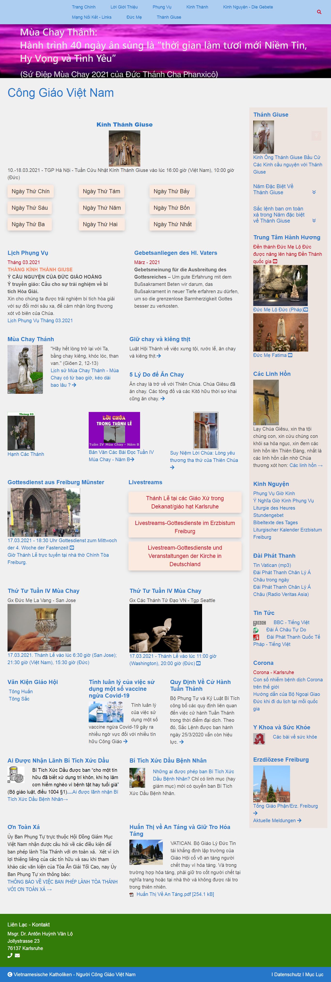 Thiết kế Web công giáo kath-vietnamesen.de