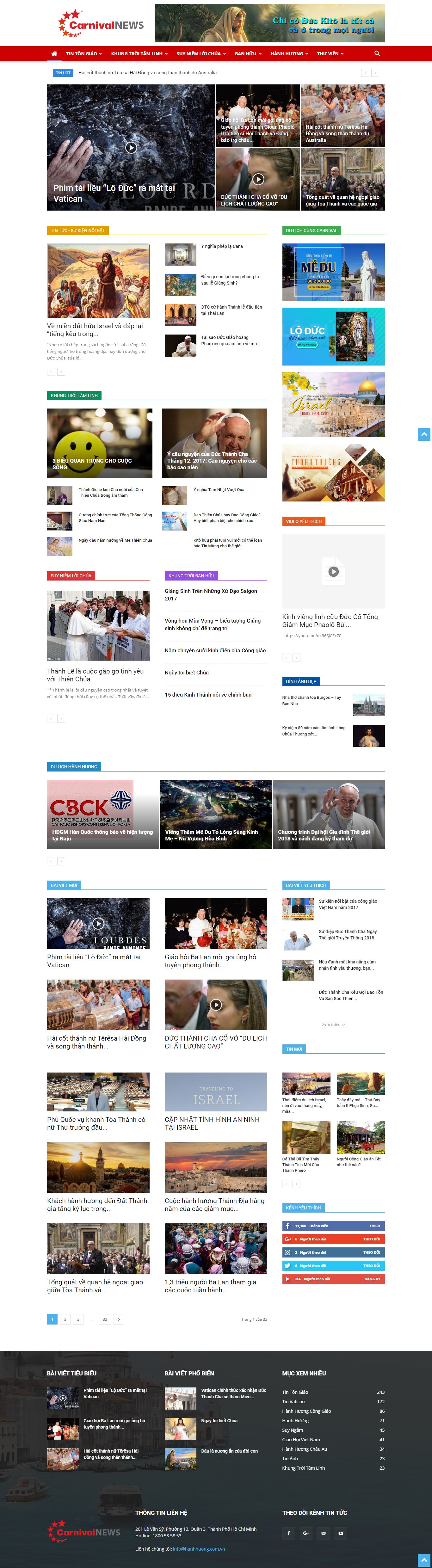 Thiết kế Web công giáo hanhhuong.com.vn