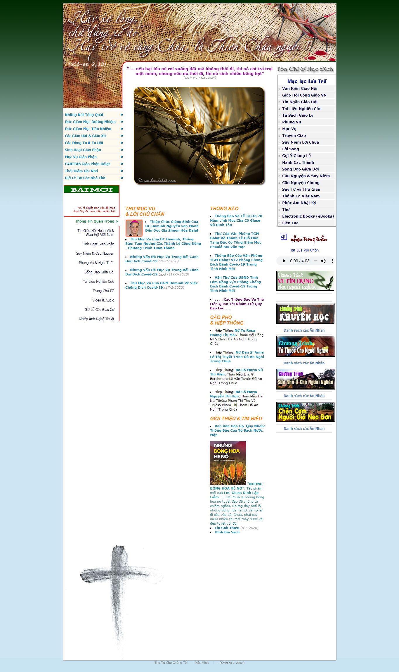 Thiết kế Web công giáo simonhoadalat.com