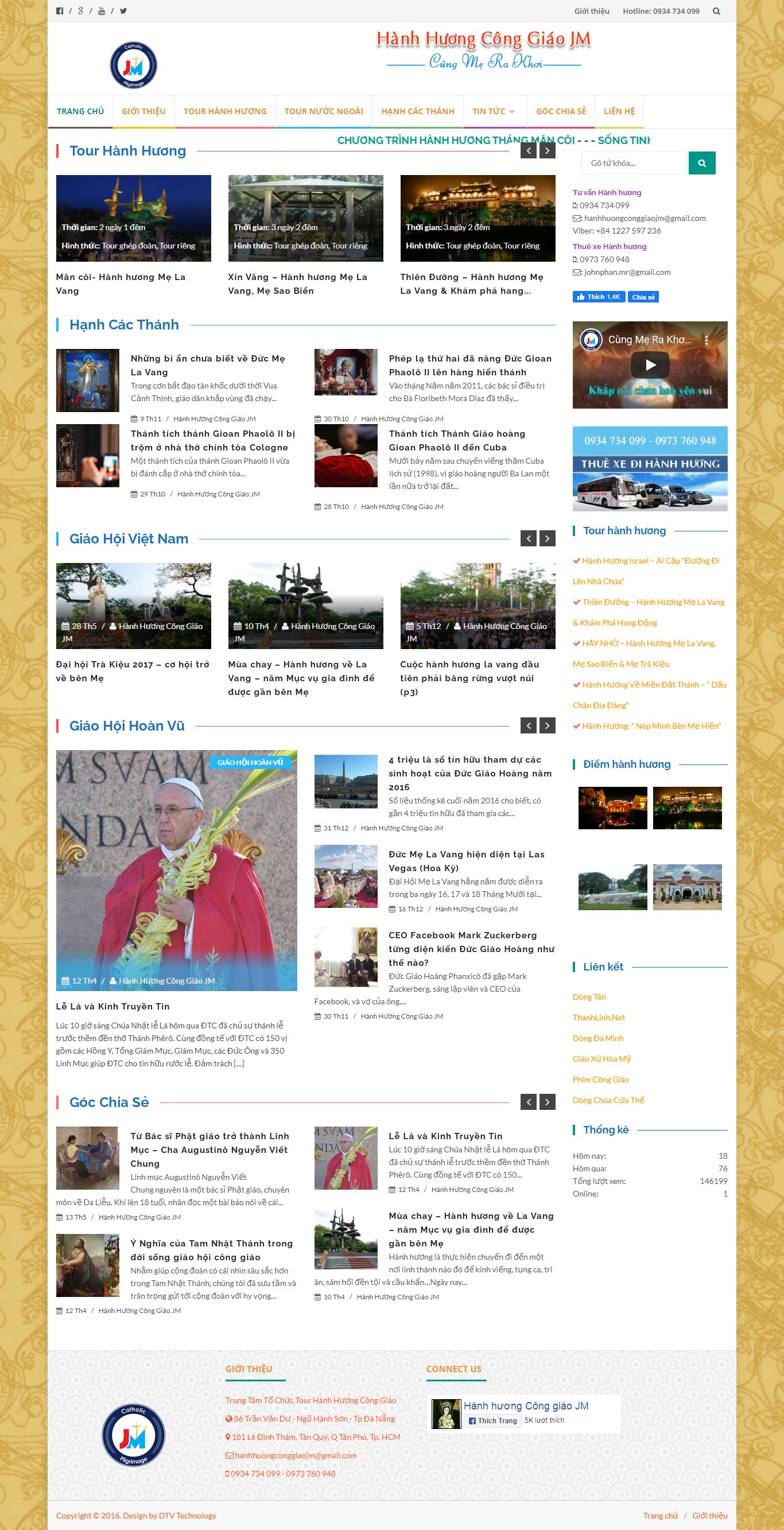 Thiết kế Web công giáo hanhhuongconggiao.org