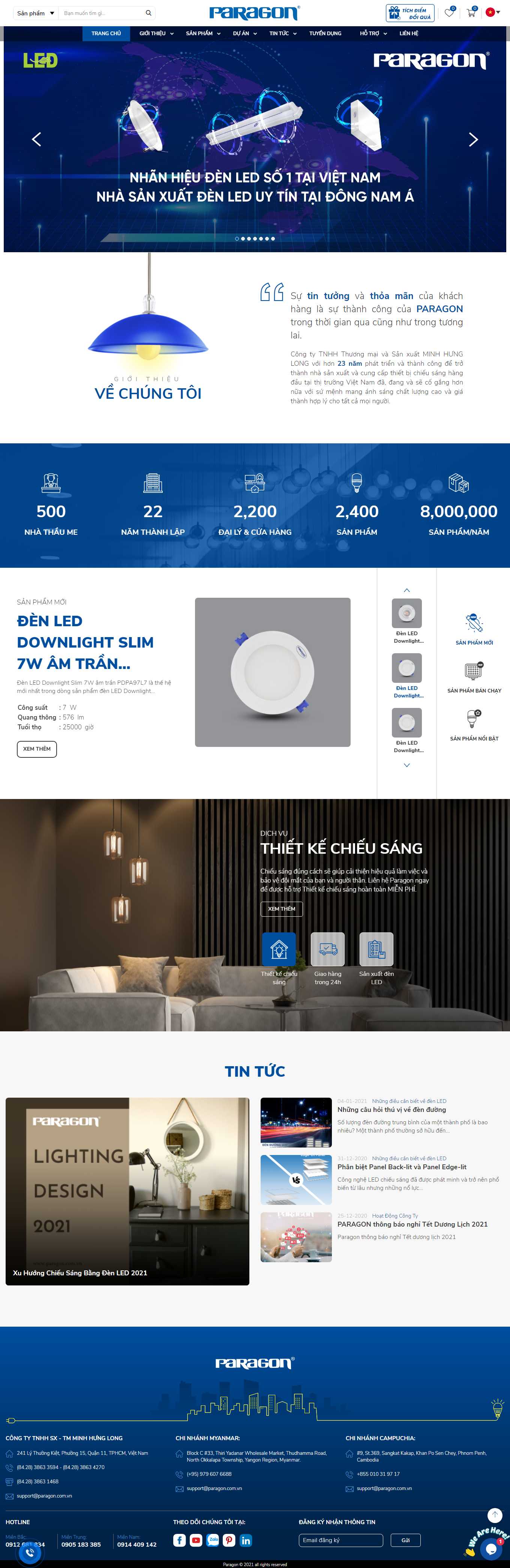 Thiết kế Web magento paragon.com.vn
